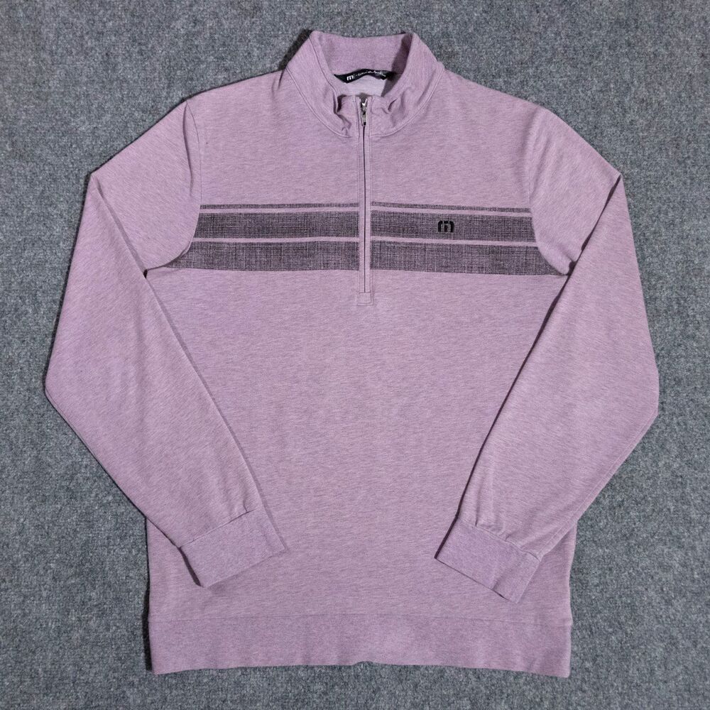 Travis Mathew 1/4 Zip Pullover Men's Medium Purple Golf Performance Stretch